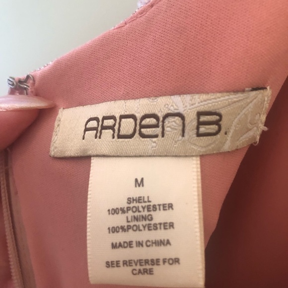 Metallic Rose Peplum Cocktail Dress - Picture 6 of 6